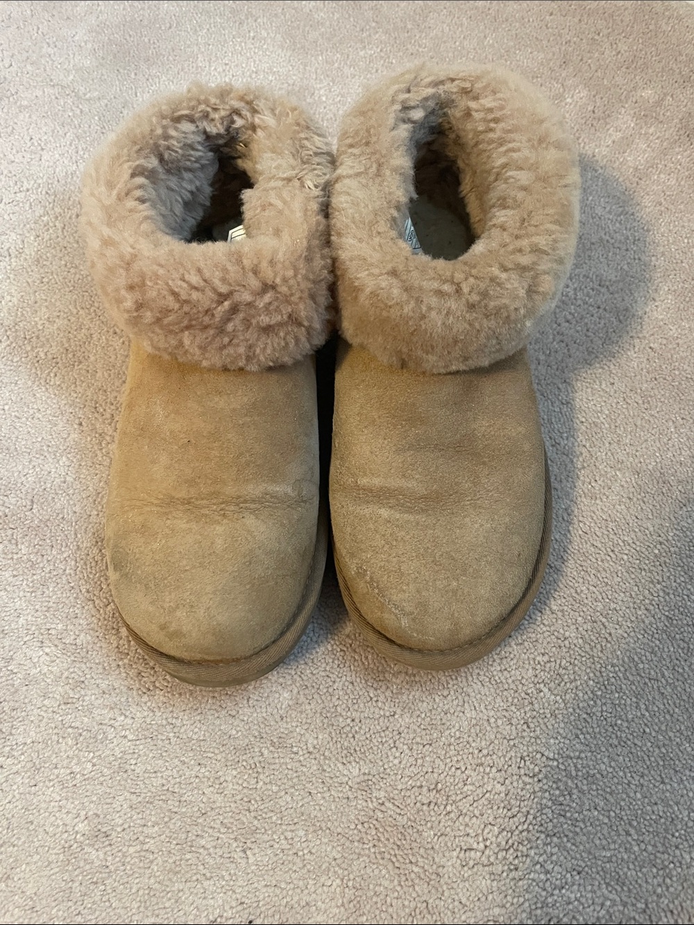UGG Cozy Suede Shearling Boots - Tan